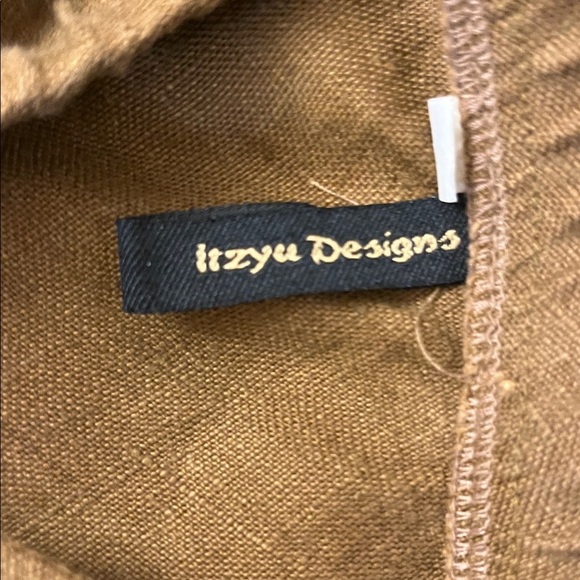 Vintage Linen Skirt Brown SMALL - Picture 4 of 5